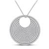 Image 1 : Diamond Circle Pendant 2-3/4 Cttw 14kt White Gold