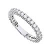 Image 1 : Pave-set Diamond Eternity Wedding Anniversary Band 1/2 Cttw 14kt White Gold