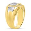 Image 3 : Mens Diamond Rectangle Cluster Ring 1/2 Cttw 10kt Yellow Gold