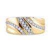 Image 2 : Mens Diamond Band Ring 1/4 Cttw 10kt Yellow Gold