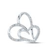 Image 1 : Diamond Heart Pendant 1/6 Cttw 10kt White Gold