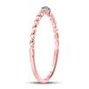Image 3 : Emerald Solitaire Diamond-accent Stackable Ring .03 Cttw 10kt Rose Gold