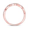 Image 4 : Diamond Woven Twist Stackable Band Ring 1/4 Cttw 10kt Rose Gold