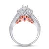 Image 3 : Diamond Bridal Wedding Ring Band Set 1 Cttw 14kt Two-tone Gold