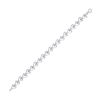Image 2 : Diamond Heart Link Bracelet 1/10 Cttw Sterling Silver