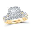 Image 1 : Diamond Bridal Wedding Ring Band Set 1 Cttw 14kt Yellow Gold