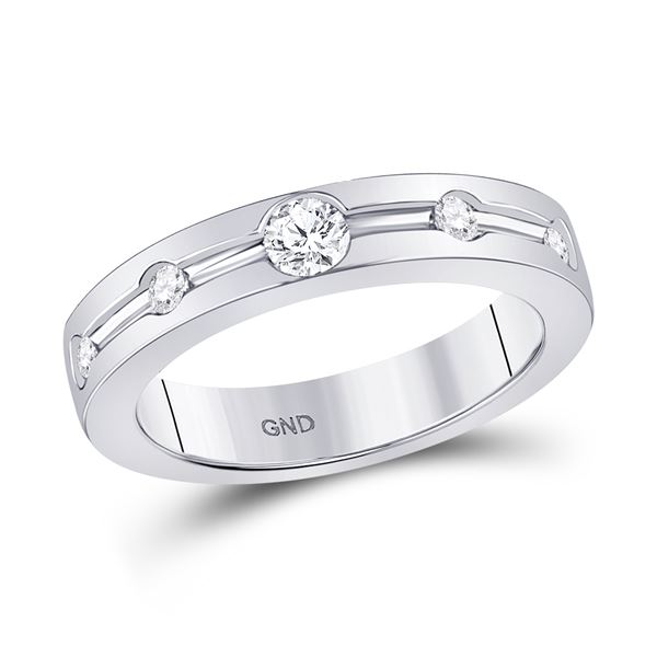 Diamond Wedding Band 1/4 Cttw 14kt White Gold