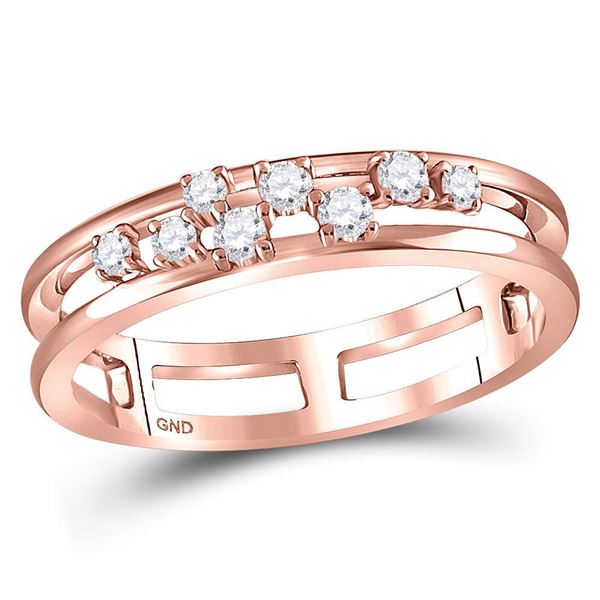 Diamond Split Band Ring 1/5 Cttw 10kt Rose Gold