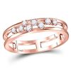 Image 1 : Diamond Split Band Ring 1/5 Cttw 10kt Rose Gold