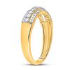 Image 4 : Diamond Triple Row Band Ring 1/2 Cttw 14kt Yellow Gold