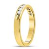 Image 3 : Diamond Single Row Wedding Band 1/4 Cttw 14kt Yellow Gold