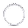Image 4 : Diamond Single Row Machine-set Wedding Band 1/4 Cttw 14kt White Gold
