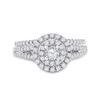 Image 2 : Diamond Bridal Wedding Ring Band Set 1 Cttw 14kt Two-tone Gold