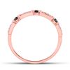 Image 4 : Black Color Enhanced Diamond Band Ring 1/10 Cttw 10kt Rose Gold
