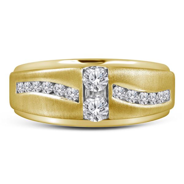Mens Diamond Wedding Band Ring 5/8 Cttw 10kt Yellow Gold