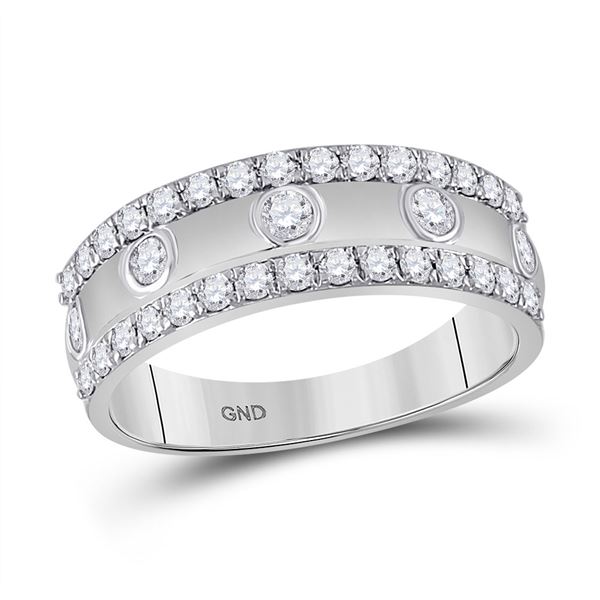Diamond Anniversary Ring 3/4 Cttw 10kt White Gold