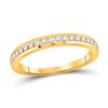 Image 1 : Diamond Wedding Single Row Band 1/4 Cttw 14kt Yellow Gold