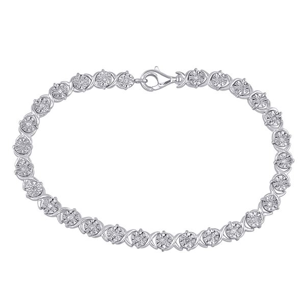 Diamond Fashion Tennis Bracelet 1/3 Cttw Sterling Silver