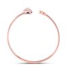 Image 4 : Diamond Statement Bisected Bangle Bracelet 1/2 Cttw 14kt Rose Gold