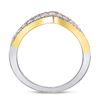 Image 4 : Diamond Chevron Band Ring 1/2 Cttw 10kt Tri-Tone Gold