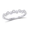 Image 1 : Diamond Stackable Band Ring 1/8 Cttw 10kt White Gold