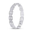 Image 3 : Baguette Diamond Bangle Bracelet 2-1/2 Cttw 14kt White Gold