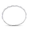 Image 4 : Baguette Diamond Bangle Bracelet 2-1/2 Cttw 14kt White Gold
