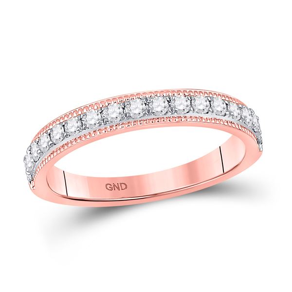 Diamond Band Ring 1/3 Cttw 14kt Rose Gold