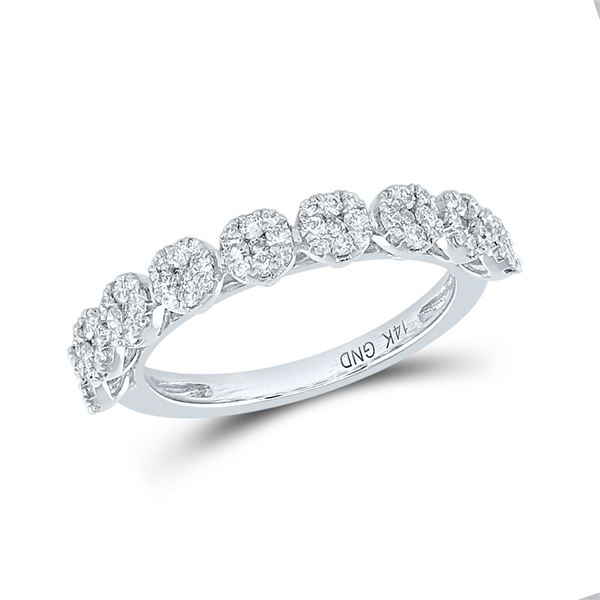 Diamond Band Ring 5/8 Cttw 14kt White Gold
