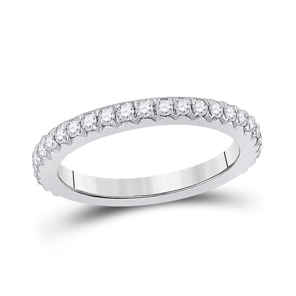 Diamond Eternity Wedding Band 3/4 Cttw 14kt White Gold