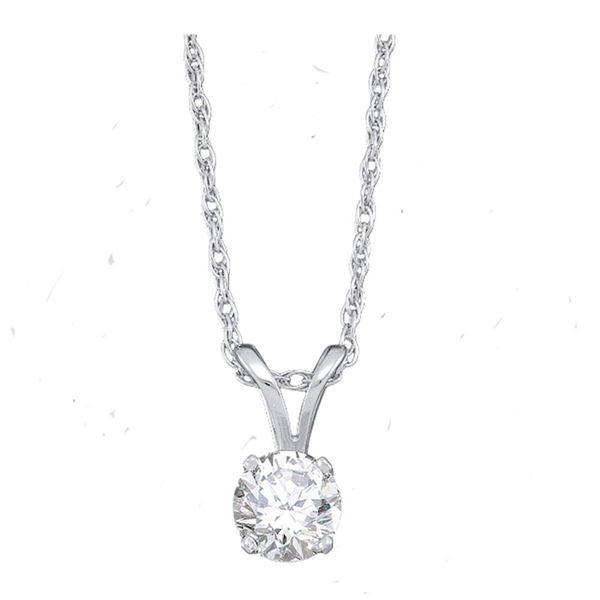 Diamond Solitaire Pendant 1 Cttw 14kt White Gold