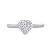 Image 2 : Diamond Heart Ring .03 Cttw Sterling Silver
