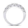 Image 4 : Diamond Single Row Band Ring 1 Cttw 14kt White Gold