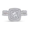 Image 2 : Diamond Bridal Wedding Ring Band Set 1 Cttw 14kt Two-tone Gold