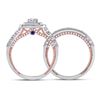 Image 3 : Diamond Bridal Wedding Ring Band Set 1 Cttw 14kt Two-tone Gold