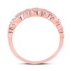 Image 3 : Diamond 3-Row Marquise Dot Band Ring 3/4 Cttw 14kt Rose Gold