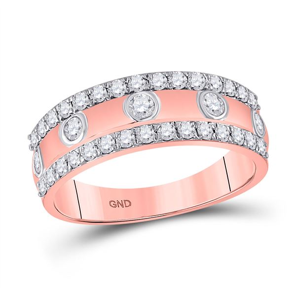 Diamond Anniversary Ring 3/4 Cttw 10kt Rose Gold