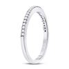 Image 3 : Diamond Single Row Stackable Band Ring 1/8 Cttw 10kt White Gold