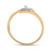 Image 3 : Diamond Cross Ring 1/12 Cttw 10kt Yellow Gold