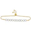 Image 1 : Diamond Infinity Bolo Bracelet 1/2 Cttw 10kt Yellow Gold