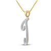 Image 2 : Diamond Initial J Letter Pendant 1/6 Cttw 10kt Yellow Gold