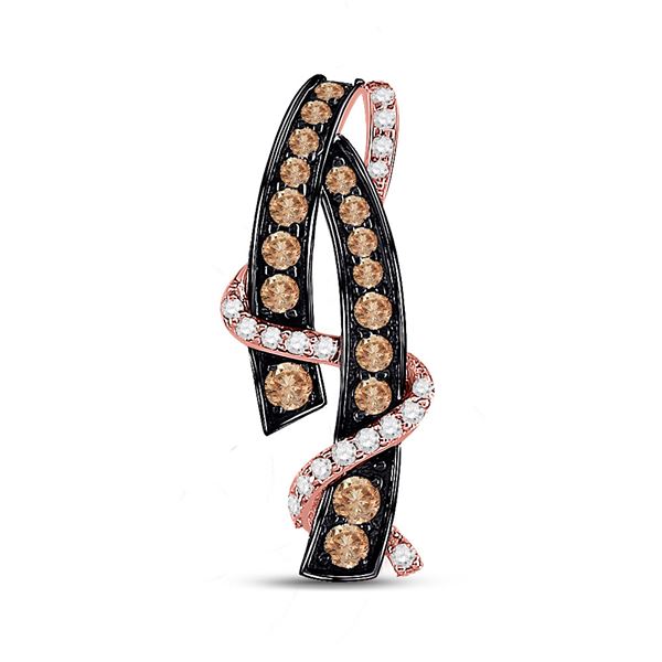 Brown Diamond Fashion Pendant 3/8 Cttw 10kt Rose Gold