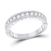 Image 1 : Diamond Single Row Band Ring 1/2 Cttw 14kt White Gold