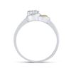 Image 3 : Diamond Heart Ring .03 Cttw Two-tone Sterling Silver