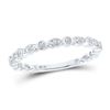 Image 1 : Diamond Stackable Band Ring 1/8 Cttw 10kt White Gold