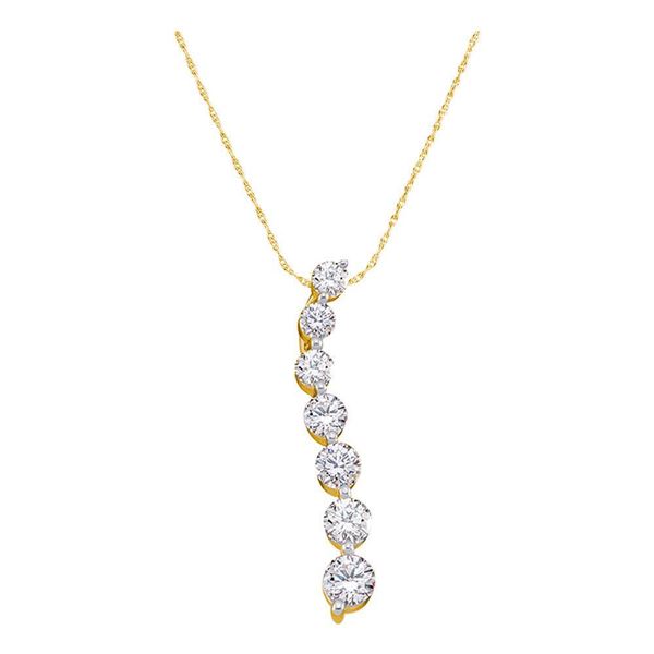 Diamond Journey Pendant 1/2 Cttw 14kt Yellow Gold