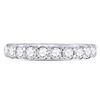 Image 2 : Machine Set Diamond Wedding Band 1 Cttw 14kt White Gold