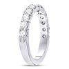 Image 3 : Machine Set Diamond Wedding Band 1 Cttw 14kt White Gold