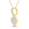 Image 2 : Diamond Heart Pendant 1/3 Cttw 10kt Yellow Gold