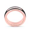 Image 3 : Mens Princess Diamond Band Ring 1/2 Cttw 14kt Rose Gold